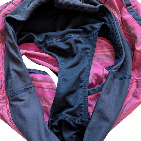 Lululemon Speed Short Pow Pink Elevation Stripe Rel: 7/2012 Luxtreme Women's 6 - Picture 5 of 11
